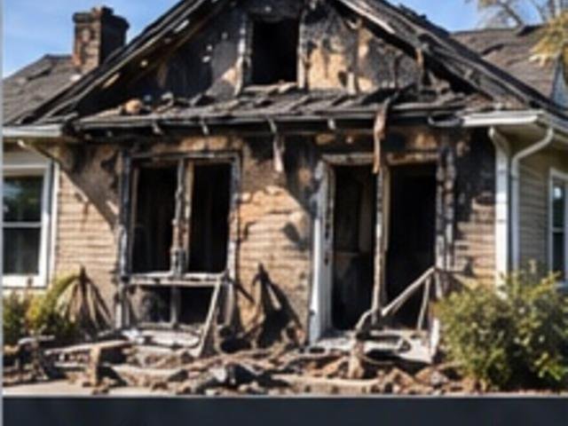 House damaged by fire